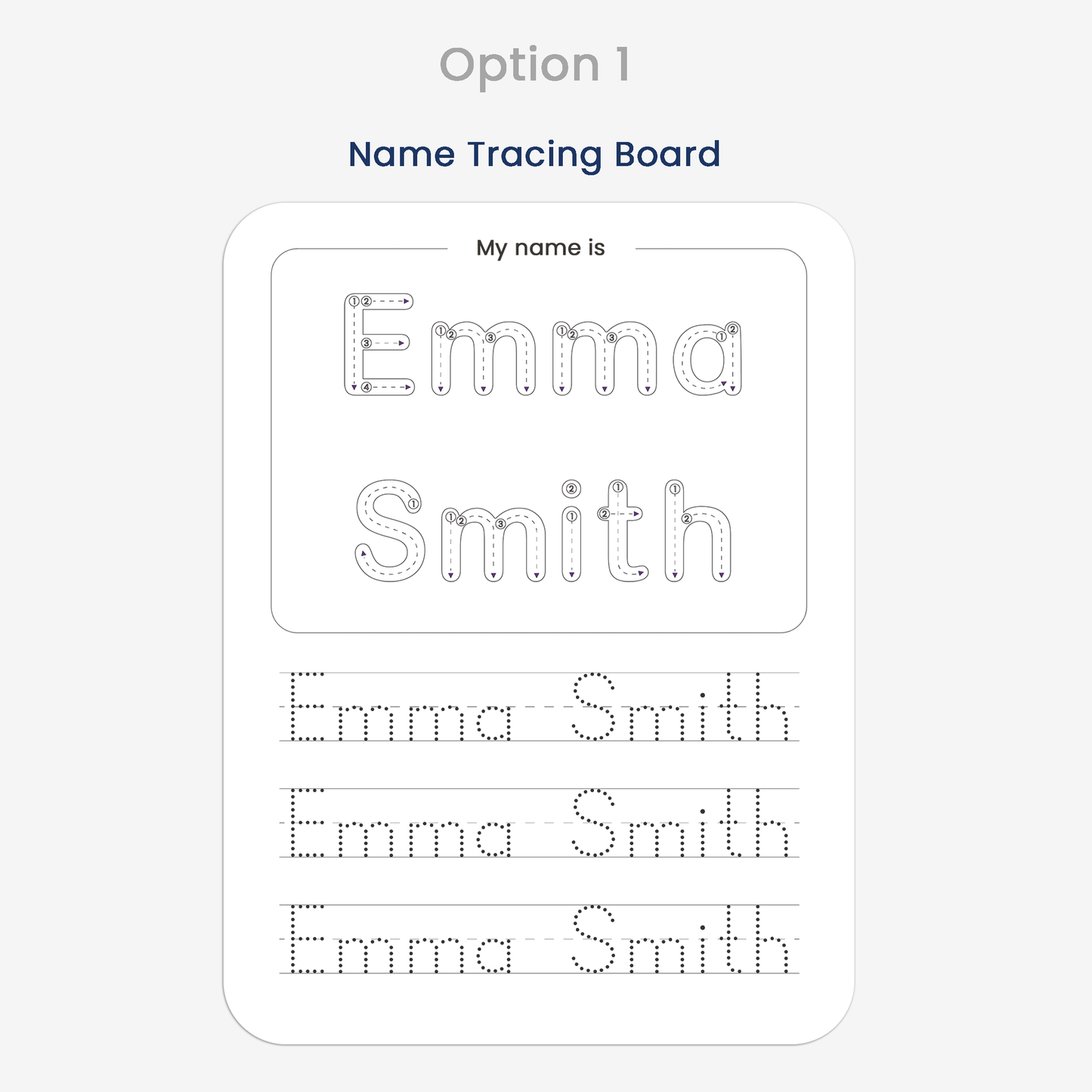 Big Letters Customized Tracing Board